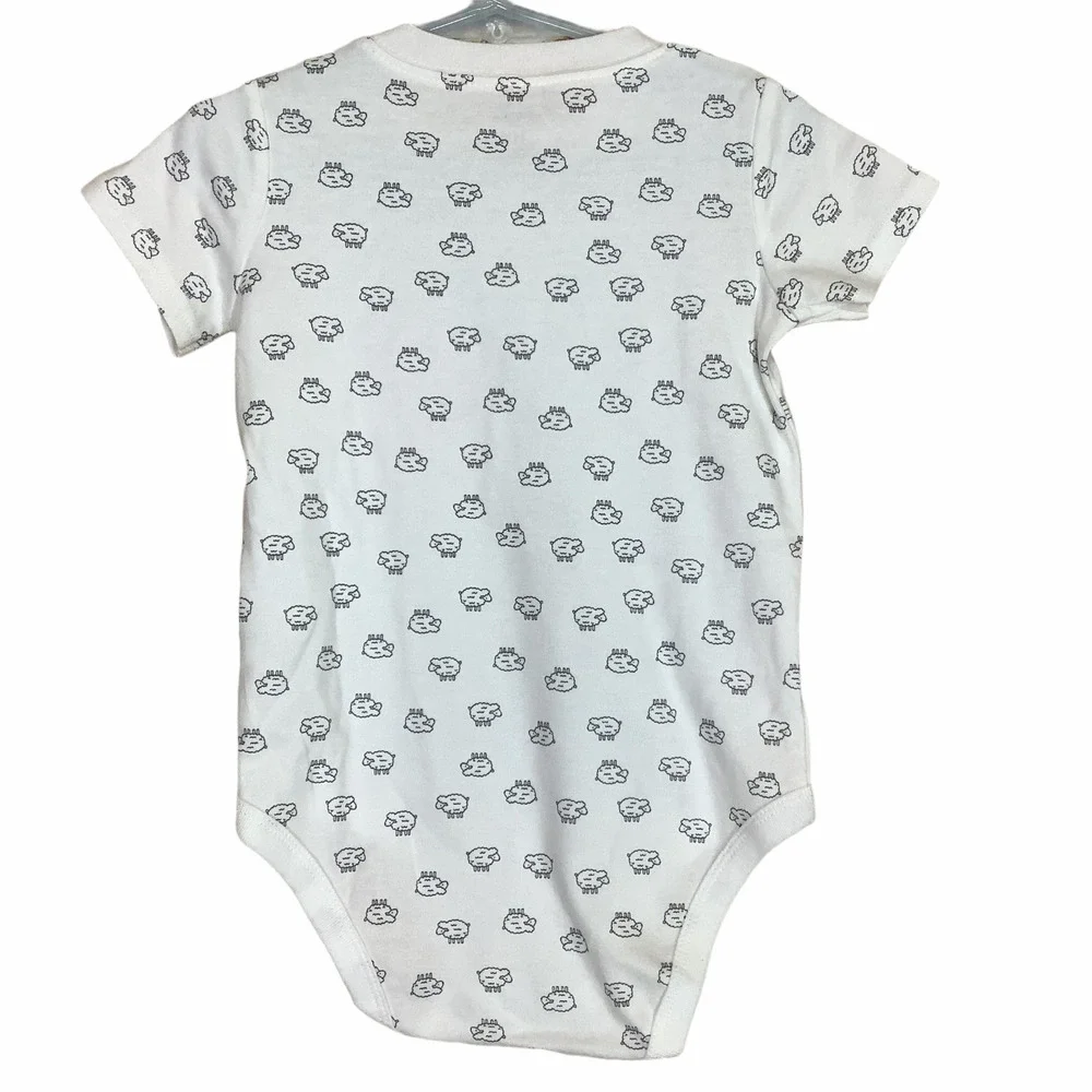 Carter’s Simple Joy White Lamb Bodysuit & Bib 24 M